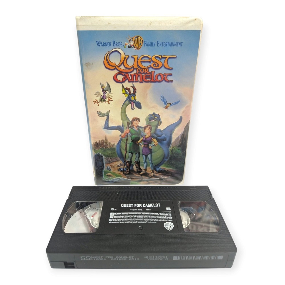 Quest for Camelot VHS Warner Bros Family Entertainment 16607 Animated Movie